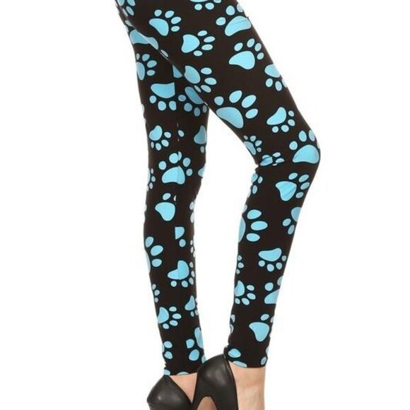 LEGGINGS DEPOT Paw Animal Print Full length Leggings Size 12-20 NWT - Picture 4 of 5